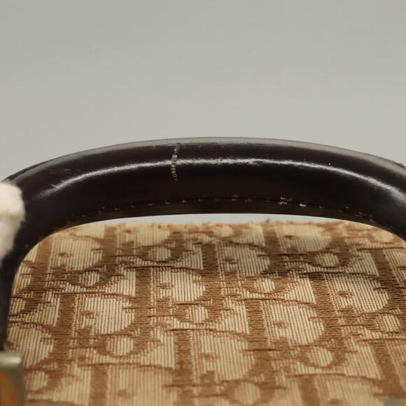 DIOR Trotter Canvas Vanity Case Hand Bag Brown - Picture 8 of 12
